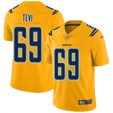 Los Angeles Chargers NFL Football Sam Tevi Gold Jersey Men Limited 69 Inverted Legend